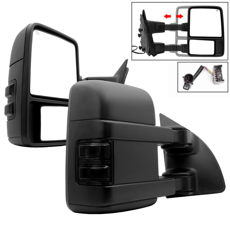 Xtune L&R G2 Ford Superduty 99-07 Heated Smoke Signal Telescoping Mirrors MIR-FDSD99S-G2-PW-SM-SET-SR1 Performance