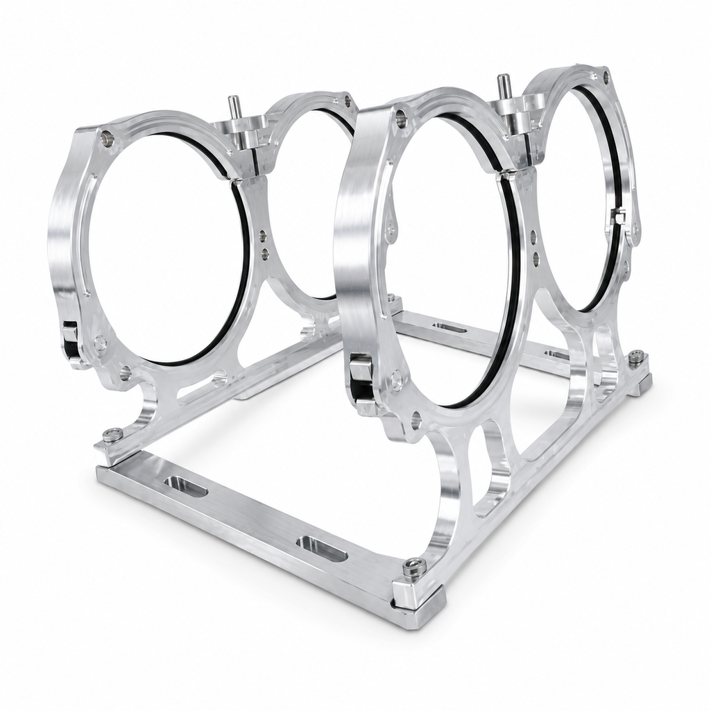 Granatelli Motor Sports Dual Billet Aluminum Nitrous Bottle Bracket – Fits Dual 10/15 lb