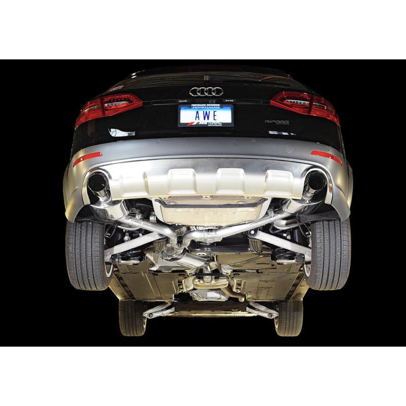 AWE Tuning Audi B8.5 All Road Touring Edition Exhaust - Dual Outlet Diamond Black Tips-SR1 Performance