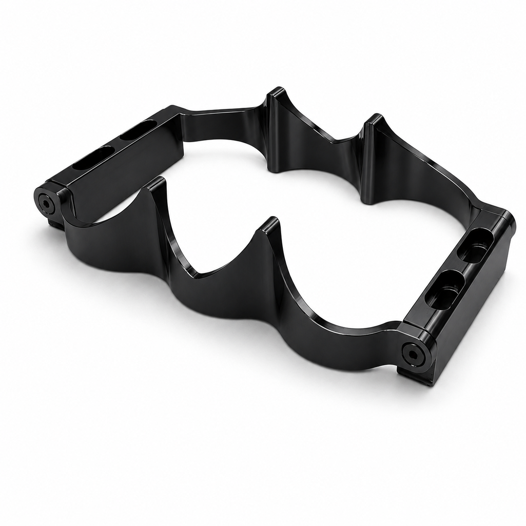 Granatelli Motor Sports 12-Volt OPTIMA Battery Tray – Billet Black Finish (452212B)