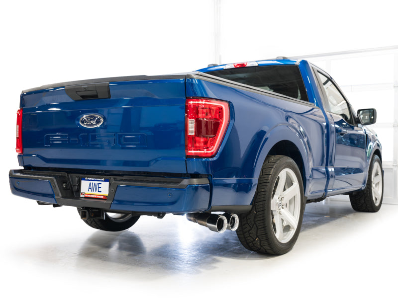 AWE Tuning 3015-32145 Ford F-150 14th Gen Regular Cab Cat-Back Exhaust with 4.5-Inch Dual Chrome Tips