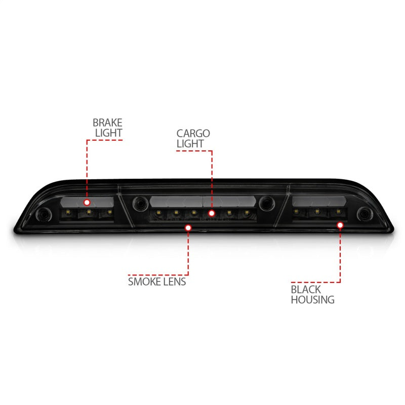 ANZO 15-20 Ford F-150 - F-450 LED Third Brake Light - Black Housing/Smoke Lens-SR1 Performance