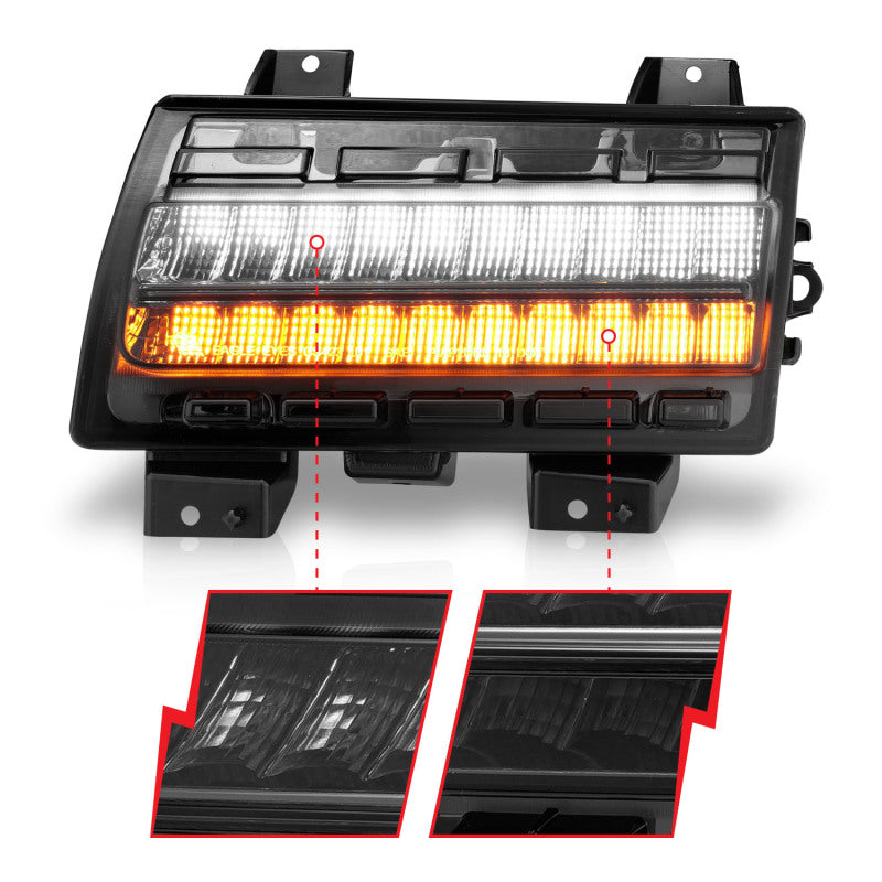 ANZO Wrangler 18-21/Gladiator 20+ LED Side Marker Lights Smoke w Sequential Signal-SR1 Performance