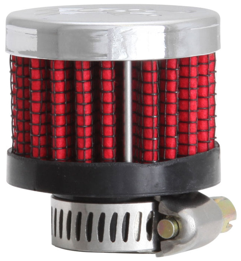K&N Rubber Base Crankcase Vent Filter - 0.55in Flange ID 1.375in OD 1.125in Height-SR1 Performance