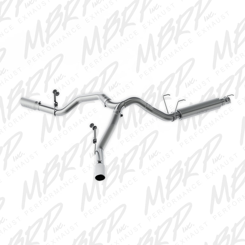 MBRP 14-16 Ram 2500/3500 6.4L 4in AL Single Side Dual Outlet Cat Back Exhaust-SR1 Performance