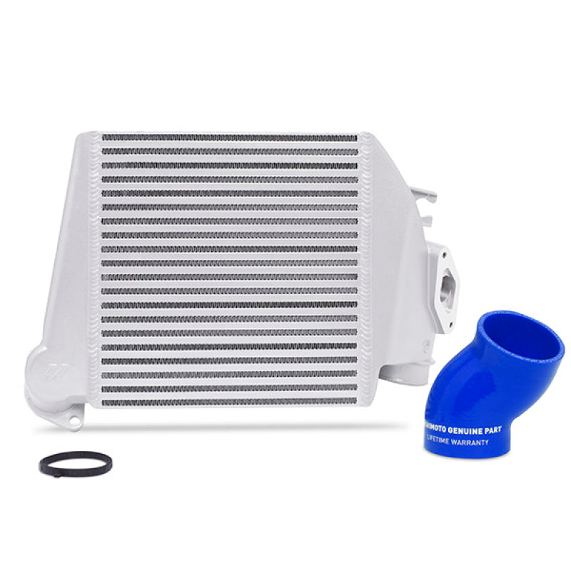 Mishimoto 08-14 Subaru WRX Top-Mount Intercooler Kit - Powder Coated Silver & Blue Hoses-SR1 Performance