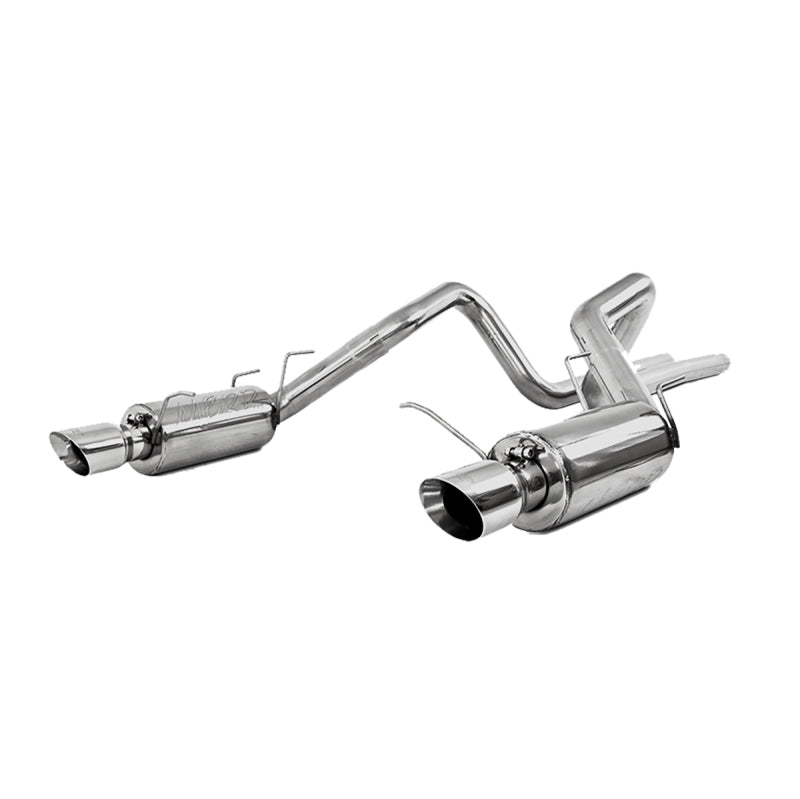 MBRP 11-14 Ford Mustang GT 5.0L Dual Split Rear Street Version T409 3in Cat Back Exhaust System-SR1 Performance