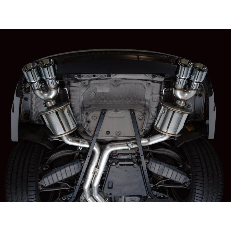 AWE Tuning 19-23 Audi C8 S6/S7 2.9T V6 AWD Touring Edition Exhaust - Chrome Silver Tips-SR1 Performance