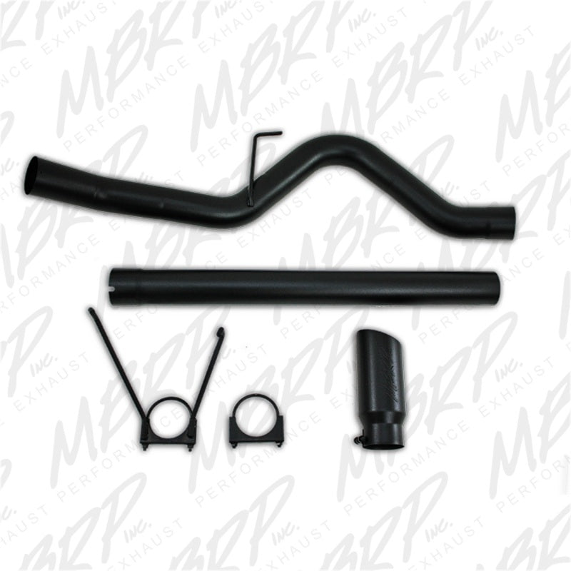 MBRP 10-12 Dodge 2500/3500 Cummins 6.7L Filter Back Single Side Black Coated Exhaust System-SR1 Performance