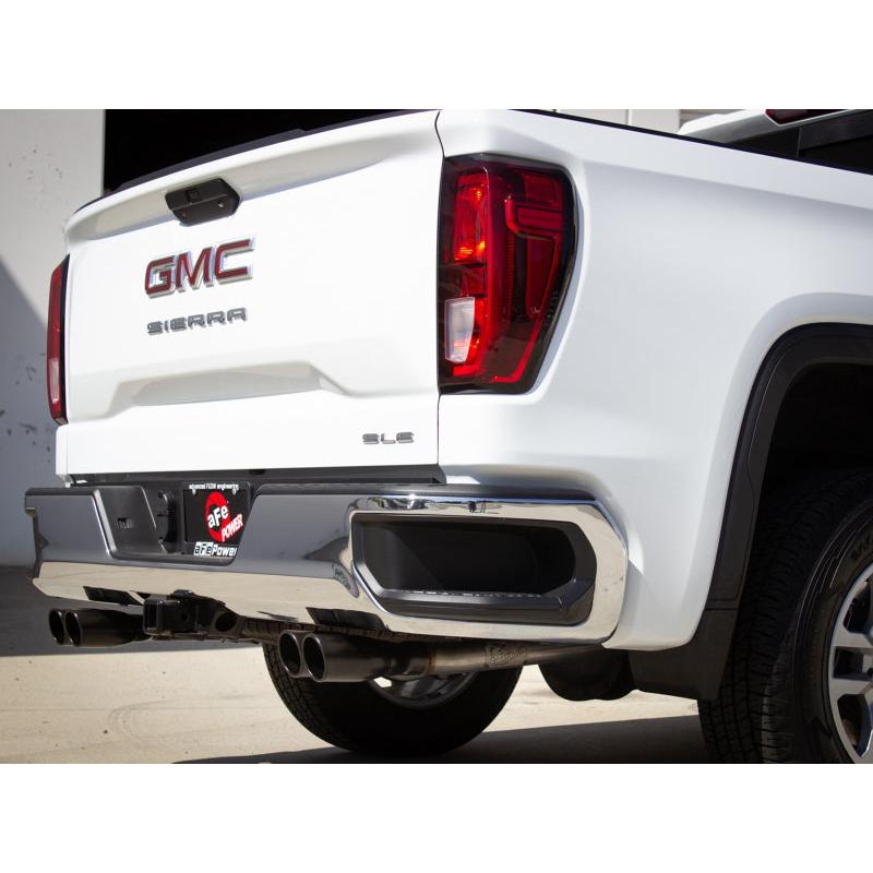 aFe Vulcan Series 3-2.5in 304SS Exhaust Cat-Back w/Blk Tips 2019 GM Silverado/Sierra 1500 L4-2.7L(t)-SR1 Performance