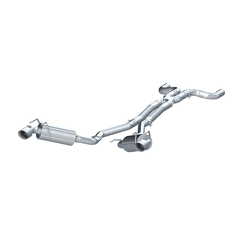 MBRP 2010 Chev Camaro V6 3.6L Dual Cat Back Round Tips (11 Conv. MUST purchase mbrpAD1710)-SR1 Performance