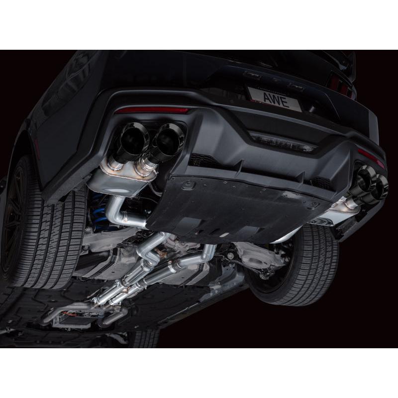 AWE 2024 Ford Mustang Dark Horse S650 RWD SwitchPath Catback Exhaust w/ Quad Diamond Black Tips-SR1 Performance
