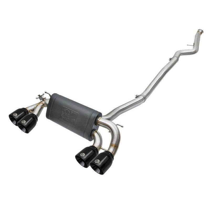 aFe 16-18 BMW M2 L6-3.0L MACH Force-Xp 3in to 2.5in 304 SS Cat-Back Exhaust System-Quad Black Tips-SR1 Performance