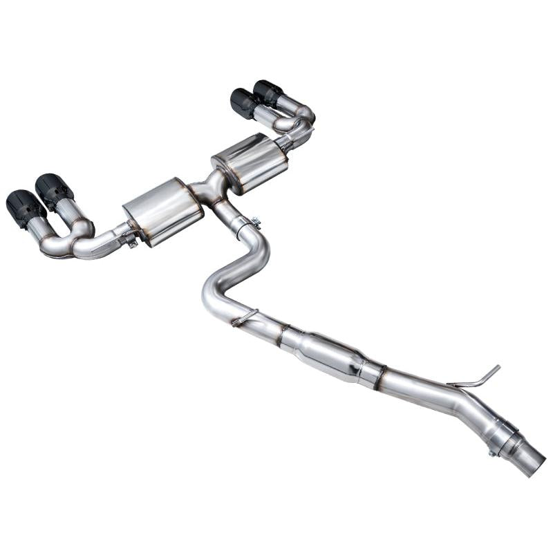 AWE 22-24 Audi 8Y S3 Touring Edition Exhaust - Diamond Black Tips-SR1 Performance