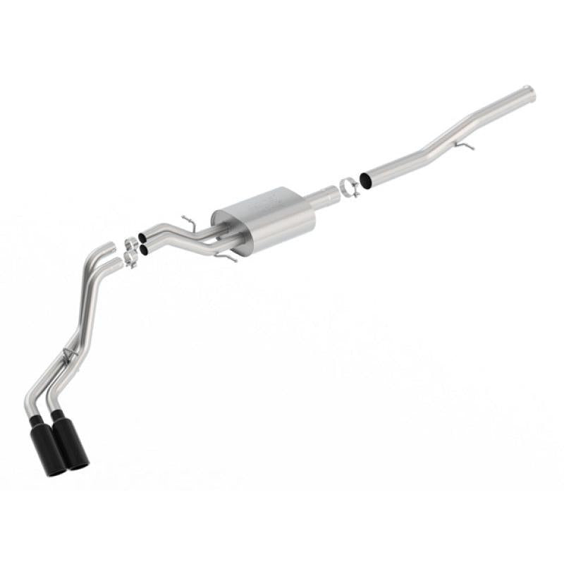 Borla 14+ Chevy Silverad1500 EC STD/CC Short 143.5in WB ATAK Cat-Back Exhaust w/ Black Chrome Tip-SR1 Performance