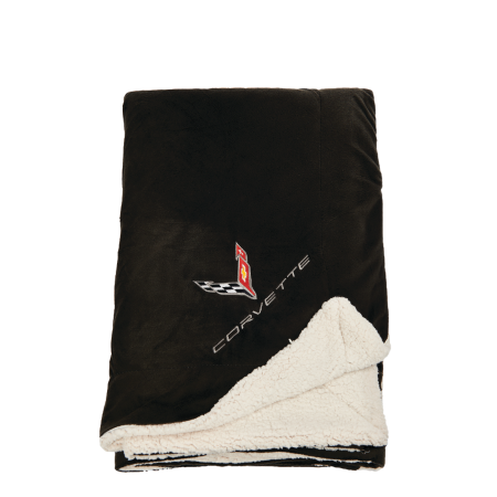 C8 Corvette Blanket - Lamb's Wool Throw-SR1 Performance