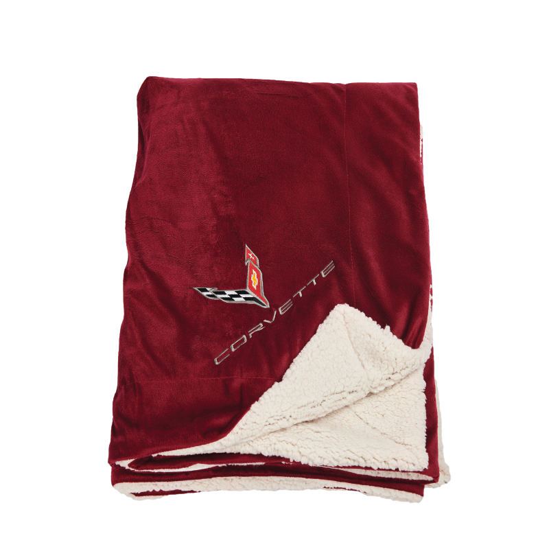 C8 Corvette Blanket - Lamb's Wool Throw-SR1 Performance