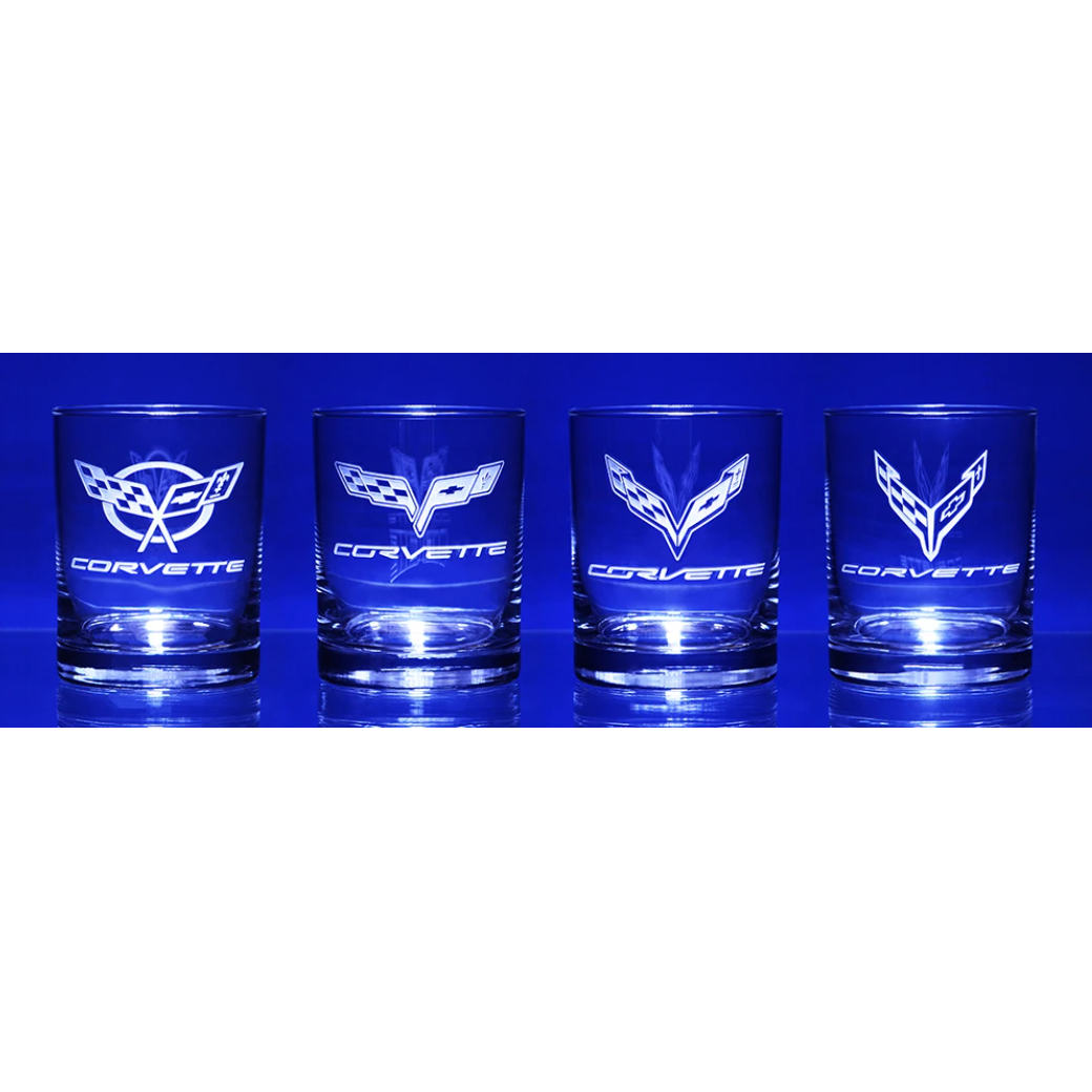 Corvette Glassware Engraved Generations C5-C8 : 13.5 oz-SR1 Performance