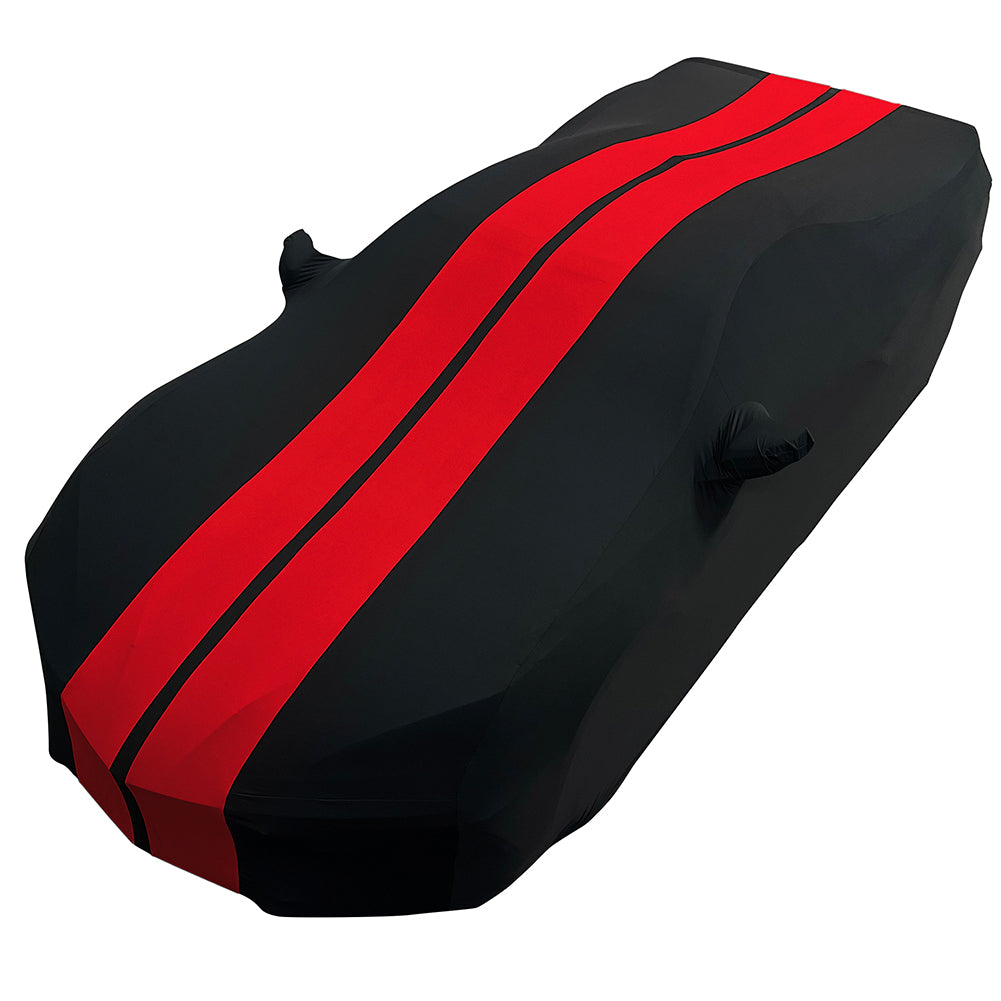 2020-2024 C8 Corvette Ultraguard Stretch Satin Indoor Car Cover with Stripes-SR1 Performance