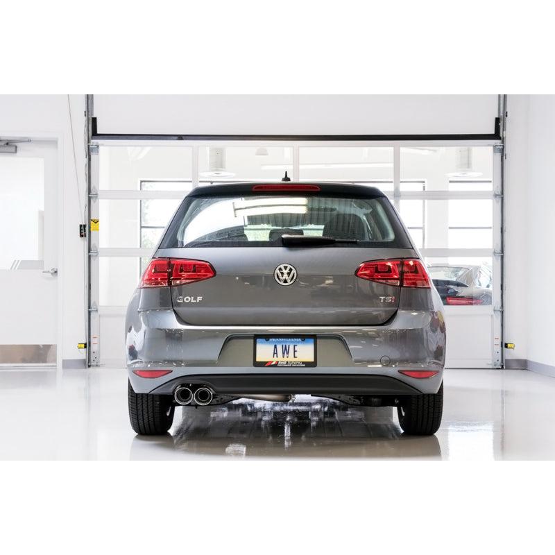 AWE Tuning VW MK7 Golf 1.8T Touring Edition Exhaust w/Chrome Silver Tips (90mm)-SR1 Performance