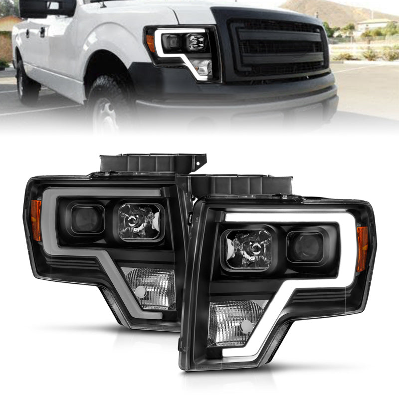 ANZO 2009-2014 Ford F-150 Projector Light Bar H.L Black Amber-SR1 Performance