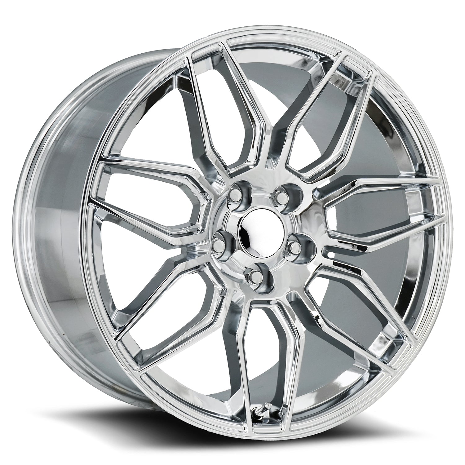 20X11 5X120 +64 HB 66.9 C8 Z06 CHROME WITH CAP-SR1 Performance
