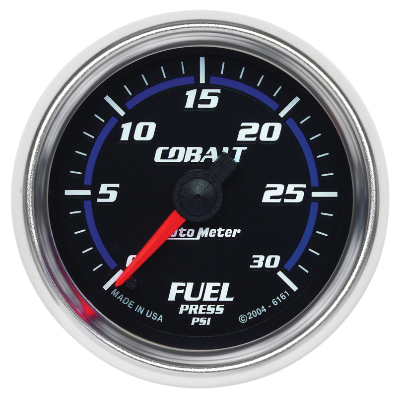 Autometer Cobalt 52mm 0-30 PSI Full Sweep Electronic Fuel Pressure Gauge-SR1 Performance