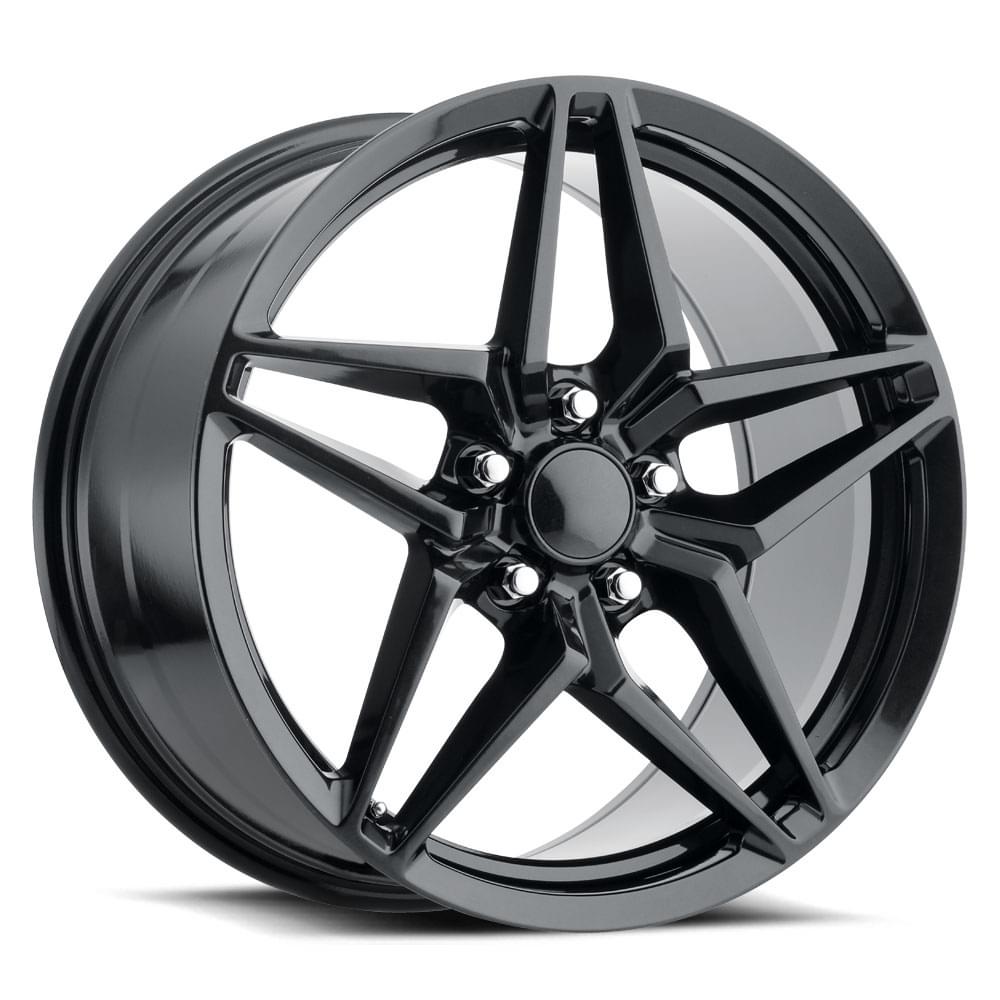 18X9.5 5X4.75 +40 HB 70.3 C7 ZR1 CARBON BLACK WITH CAP-SR1 Performance