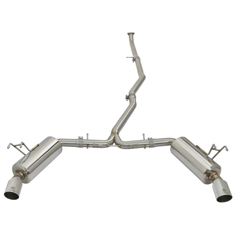 aFe POWER Takeda 16-17 Honda Civic I4-1.5L (t) 2.25-2.5in 304 SS CB Dual-Exit Exhaust Polish Tip-SR1 Performance