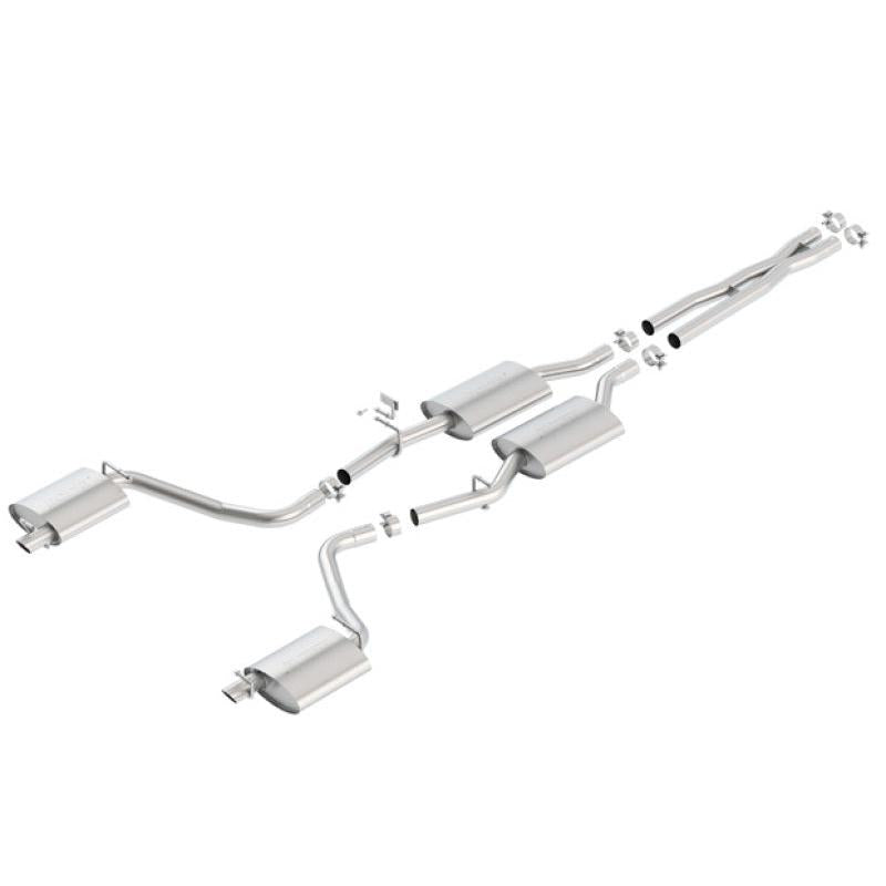 Borla 15-16 Dodge Charger 3.6L V6 S-Type Cat Back Exhaust (Uses Factory Valence)-SR1 Performance
