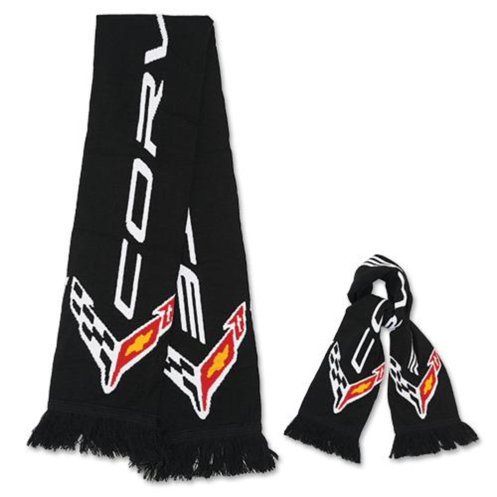C8 Corvette Next Generation Knitted Scarf - Black