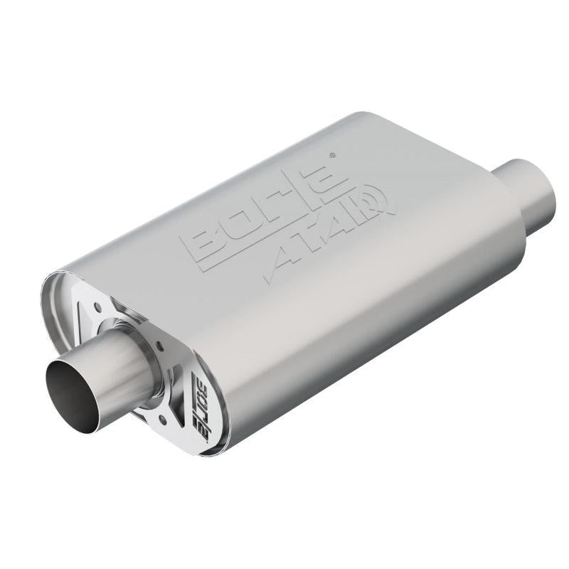 Borla CrateMuffler SBC Stock Output 283/327/350 V8 2.5in Offset/Center 14inx4.35inx9in Oval Muffler-SR1 Performance
