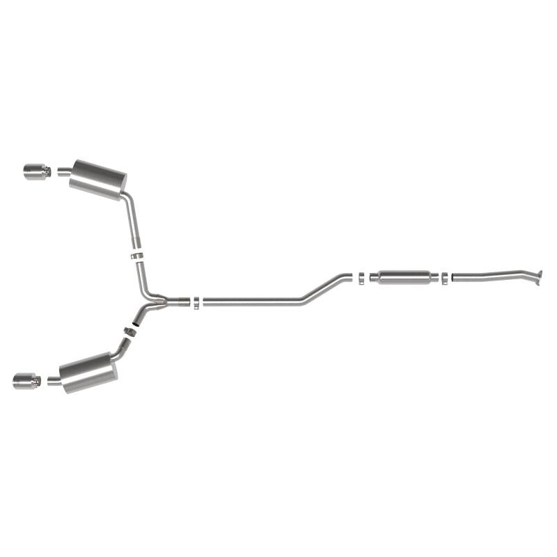 aFe 09-14 Acura TSX L4 2.4L Takeda 2-1/2in to 2-1/4in 304 SS Cat-Back Exhaust System w/Polished Tips-SR1 Performance