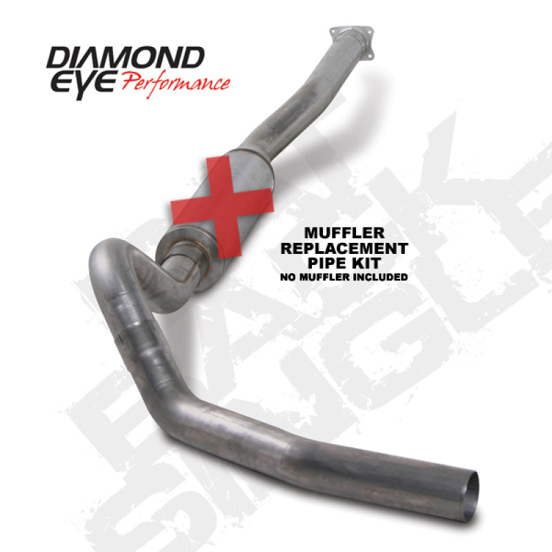 Diamond Eye KIT 4in CB SGL MFLR RPLCMENT PIPE SS 01-05 CHEVY/GMC 6.6L 2500/3500-SR1 Performance