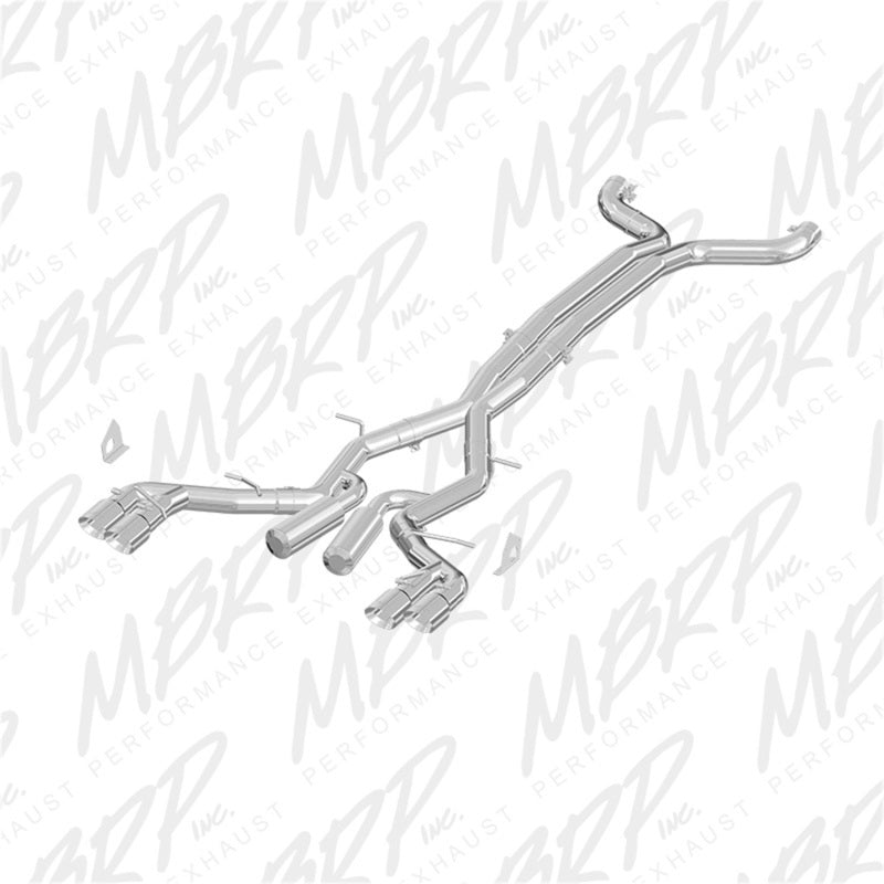 MBRP 2016 Chevy Camaro V8 6.2L 6spd 3in T409 Race Dual Cat Back w/ 4.5in Quad Dual Wall Tips-SR1 Performance