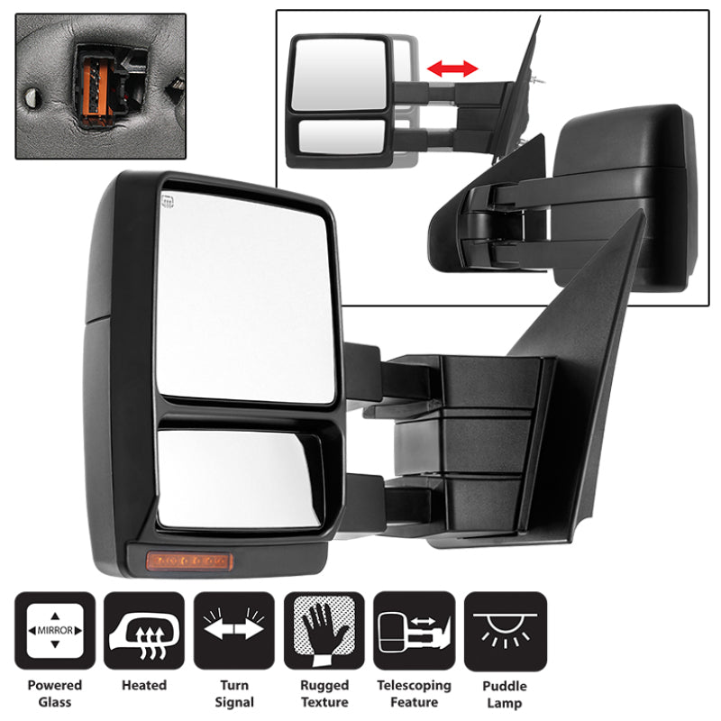 Xtune Ford F150 07-14 Power Heated Amber LED Signal Telescoping Mirror Left MIR-FF15007S-PWH-AM-L-SR1 Performance