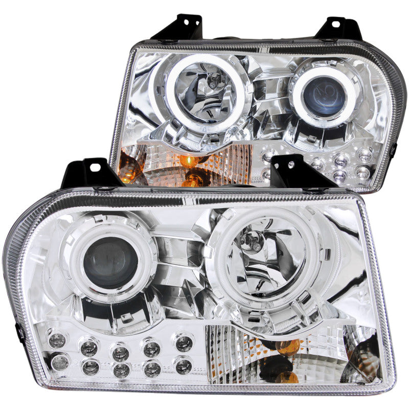 ANZO 2005-2010 Chrysler 300 Projector Headlights w/ Halo Chrome-SR1 Performance