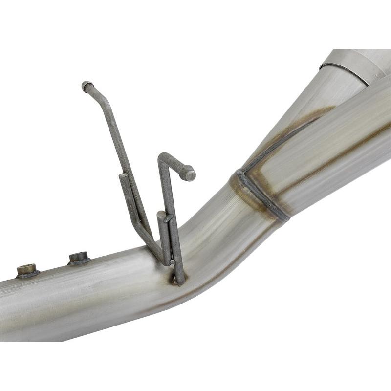 aFe ATLAS 4in DPF-Back Alum Steel Exhaust System w/Dual Exit Polished Tip 2017 GM Duramax 6.6L (td)-SR1 Performance
