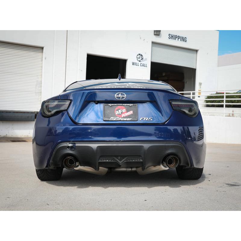 aFe Takeda Exhaust Axle-Back 13-15 Scion FRS / Subaru BRZ 304SS Carbon Fiber Dual Tips Exhaust-SR1 Performance