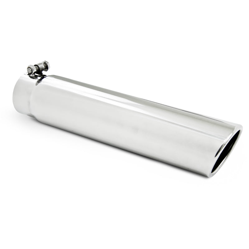 MBRP Universal Tip 3.5in OD 3in Inlet 16in L Angled Cut Rolled End Clampless-No Weld T304-SR1 Performance