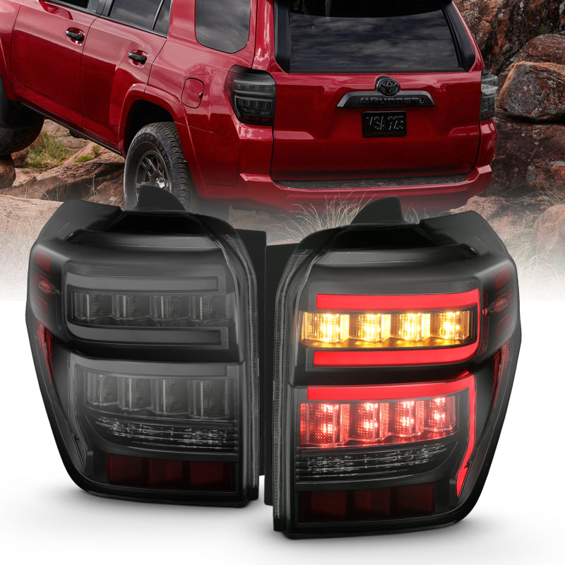 ANZO 2014-2020 Toyota 4Runner T.L Black Housing Smoke Lens Red Light Bar W/Sequential-SR1 Performance
