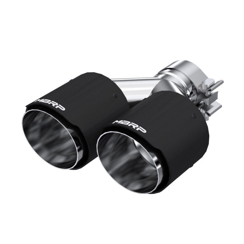 MBRP Universal Carbon Fiber Dual Tip 4in OD/2.5in Inlet-SR1 Performance