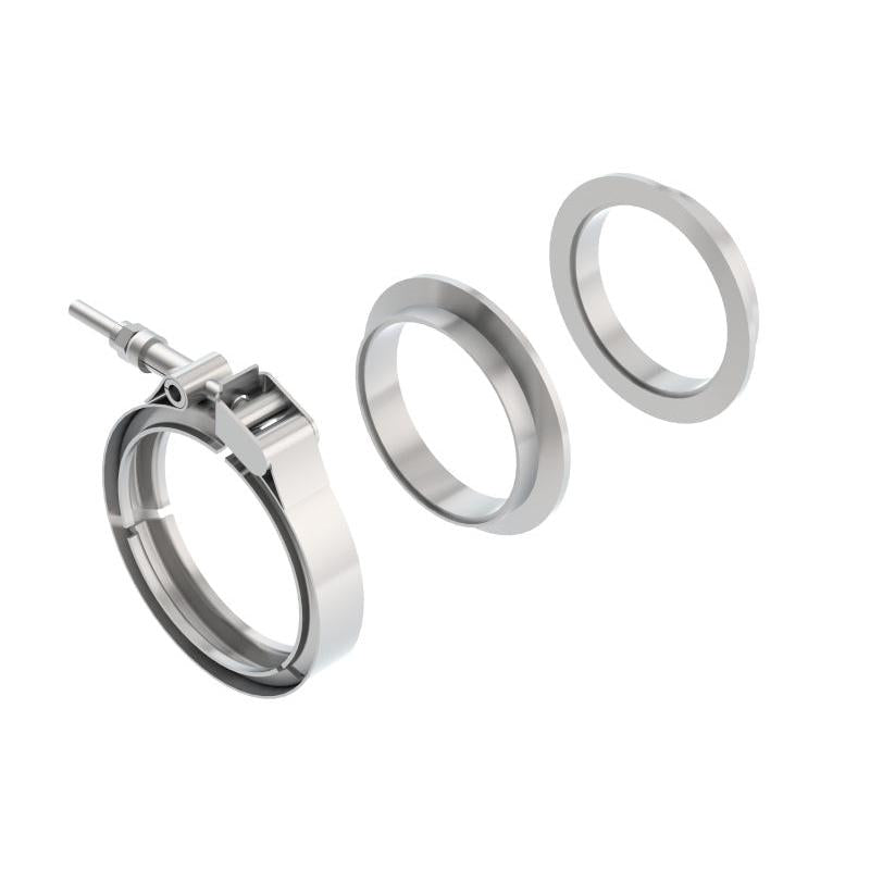 Borla Universal 3in Stainless Steel 3pc V-Band Clamp w/ Male and Female Flanges-SR1 Performance