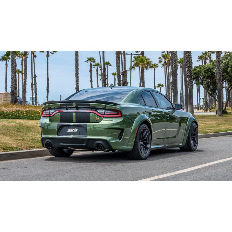 Borla 15-24 Dodge Charger V8 / 2023 Chrysler 300C T-304 SS Tips 5in Outlet - Carbon / Black Anodized-SR1 Performance