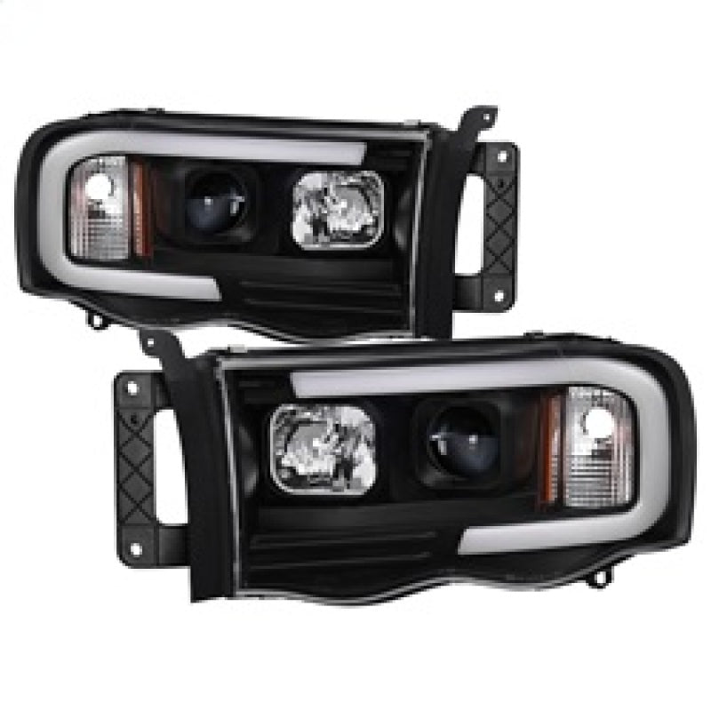 Spyder 02-05 Dodge Ram 1500 Light Bar Projector Headlights - Black (PRO-YD-DR02V2-LB-BK)-SR1 Performance