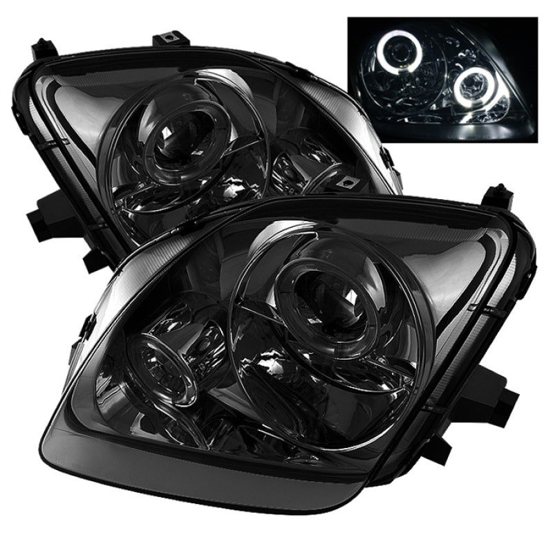 Spyder Honda Prelude 97-01 Projector Headlights LED Halo Smoke High H1 Low H1 PRO-YD-HP97-HL-SM-SR1 Performance