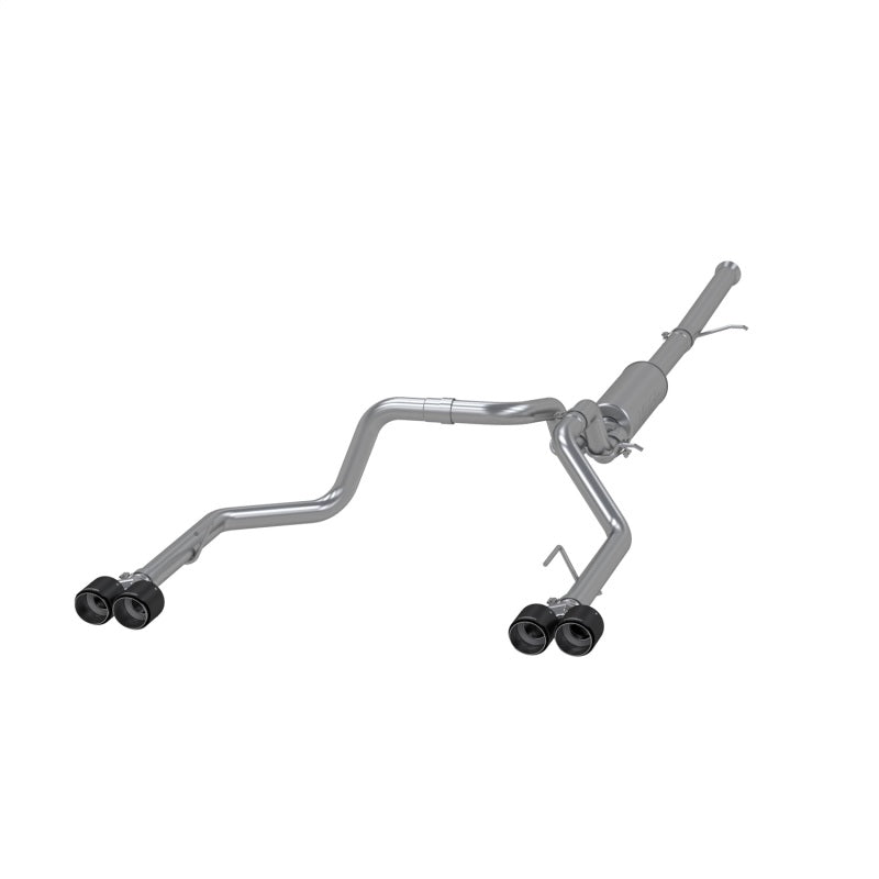 MBRP 19-21 Chevy Silverado 1500 6.2L 2.5in Dual Split Rear Cat Back w/ Quad Carbon Fiber Tips- T304-SR1 Performance