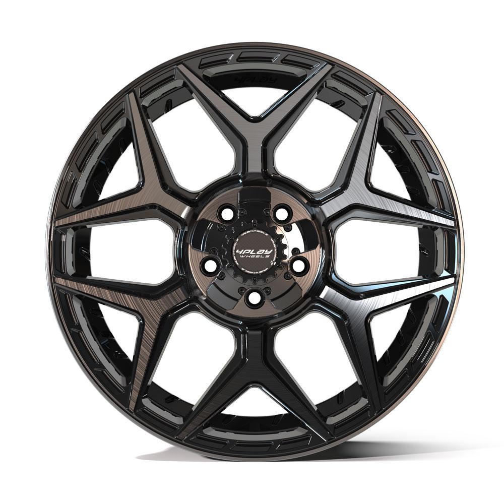 4PLAY Gen3 4P06 20x9 5x5" & 5x5.5" +0et in Brushed Black-SR1 Performance