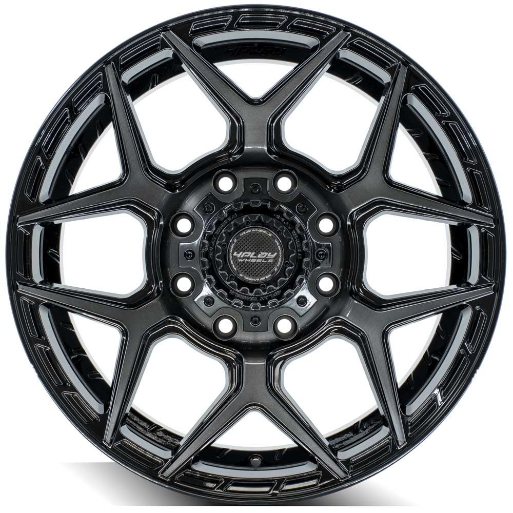 4PLAY Gen3 4P06 20x9 8x6.5" +0et in Brushed Black-SR1 Performance