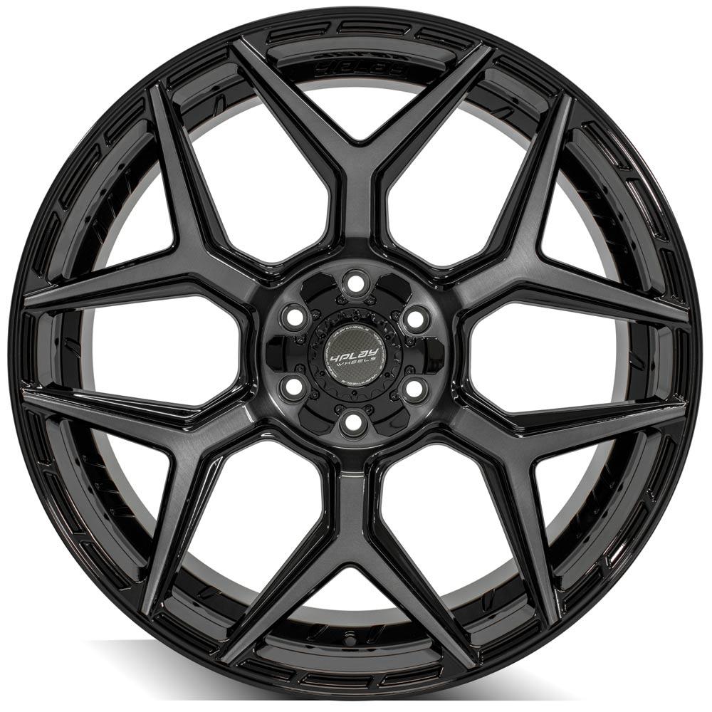 4PLAY Gen3 4P06 24x10 6x135mm & 6x5.5" +18et in Brushed Black-SR1 Performance